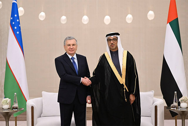 President of Uzbekistan Shavkat Mirziyoyev arrives in the UAE President of Uzbekistan Shavkat Mirziyoyev arrives in the UAE